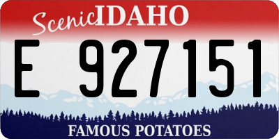 ID license plate E927151