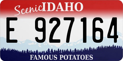 ID license plate E927164