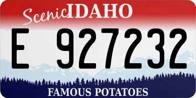 ID license plate E927232