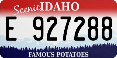 ID license plate E927288