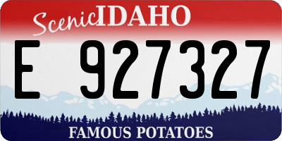 ID license plate E927327