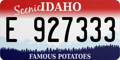 ID license plate E927333