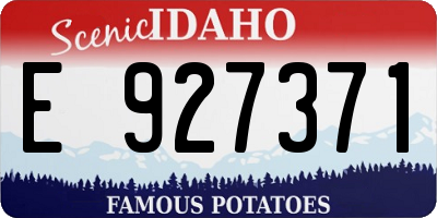 ID license plate E927371