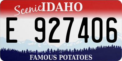 ID license plate E927406