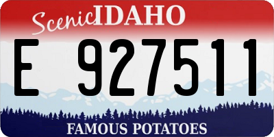 ID license plate E927511