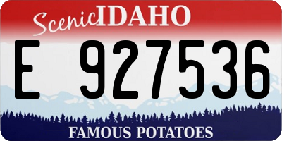 ID license plate E927536
