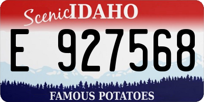 ID license plate E927568