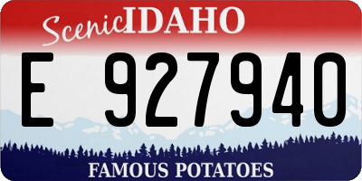 ID license plate E927940