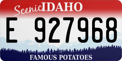ID license plate E927968