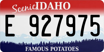 ID license plate E927975