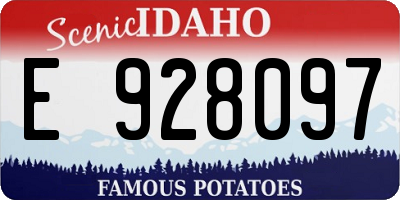 ID license plate E928097