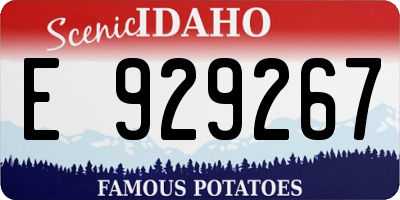 ID license plate E929267