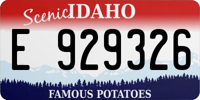 ID license plate E929326