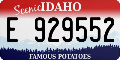 ID license plate E929552