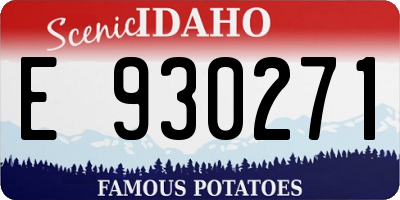 ID license plate E930271