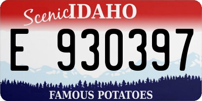 ID license plate E930397