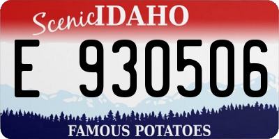 ID license plate E930506