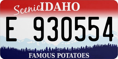 ID license plate E930554