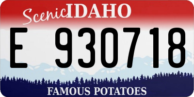 ID license plate E930718