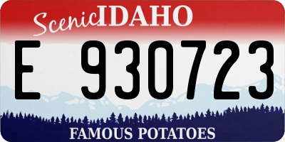 ID license plate E930723
