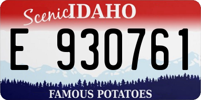 ID license plate E930761