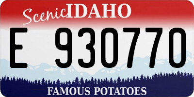 ID license plate E930770