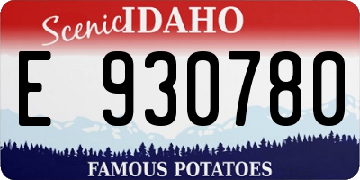 ID license plate E930780