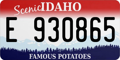 ID license plate E930865