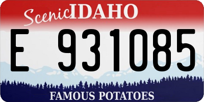 ID license plate E931085