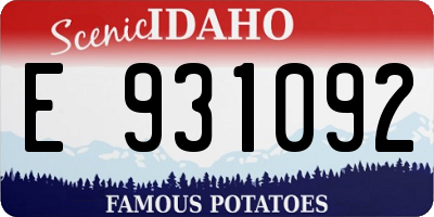 ID license plate E931092