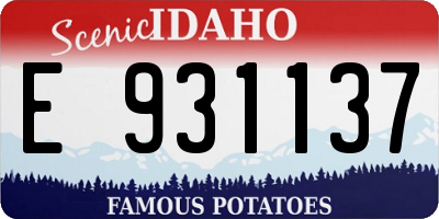 ID license plate E931137