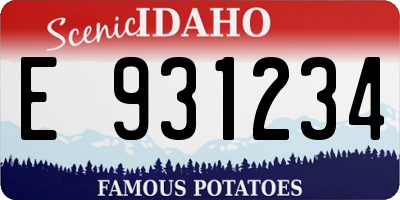 ID license plate E931234