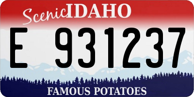 ID license plate E931237