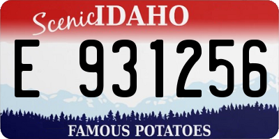 ID license plate E931256