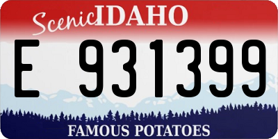 ID license plate E931399