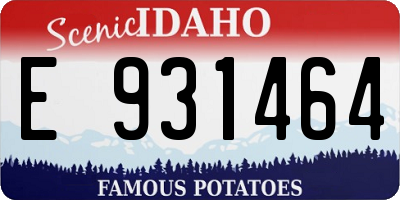 ID license plate E931464
