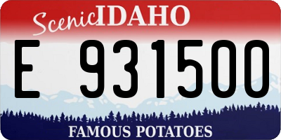 ID license plate E931500