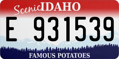 ID license plate E931539