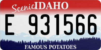 ID license plate E931566