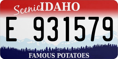 ID license plate E931579