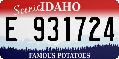 ID license plate E931724
