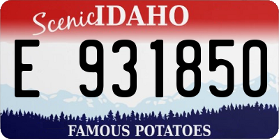 ID license plate E931850