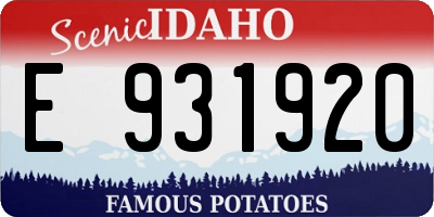 ID license plate E931920