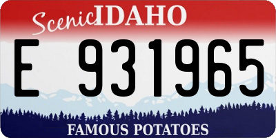 ID license plate E931965