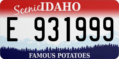 ID license plate E931999