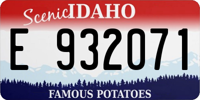 ID license plate E932071