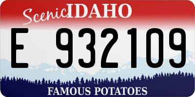 ID license plate E932109