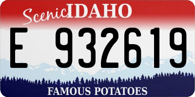 ID license plate E932619