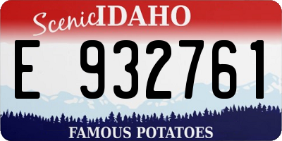 ID license plate E932761