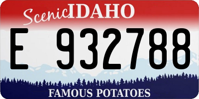 ID license plate E932788
